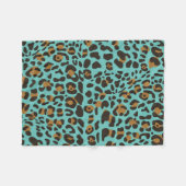 Leopard Jaguar Animal Print Pattern Fleece Deken (Voorkant (Horizontaal))