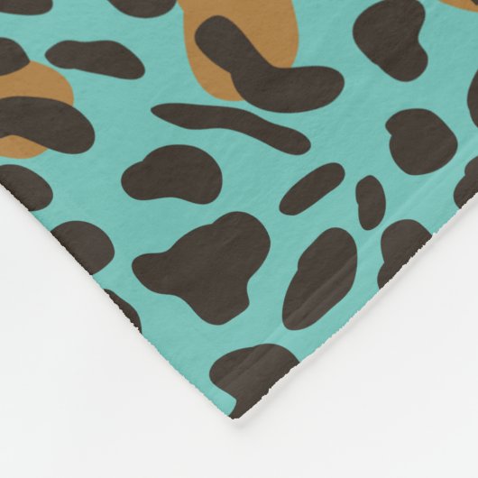 Leopard Jaguar Animal Print Pattern Fleece Deken (Hoek)
