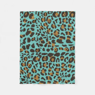Leopard Jaguar Animal Print Pattern Fleece Deken