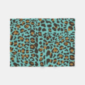 Leopard Jaguar Animal Print Pattern Fleece Deken (Voorkant (Horizontaal))