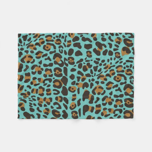 Leopard Jaguar Animal Print Pattern Fleece Deken (Voorkant (Horizontaal))