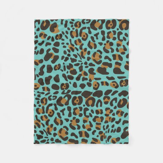 Leopard Jaguar Animal Print Pattern Fleece Deken (Voorkant)