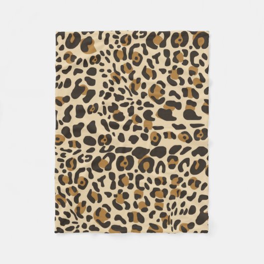 Leopard Jaguar Animal Print Pattern Fleece Deken (Voorkant)