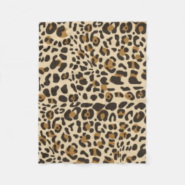 Leopard Jaguar Animal Print Pattern Fleece Deken
