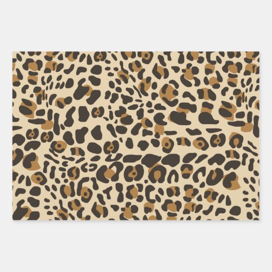 Leopard Jaguar Animal Print Pattern Inpakpapier Vel (Voorkant)