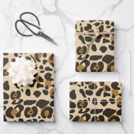 Leopard Jaguar Animal Print Pattern Inpakpapier Vel