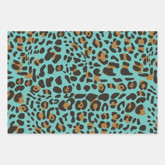 Leopard Jaguar Animal Print Pattern Inpakpapier Vel (Voorkant 2)