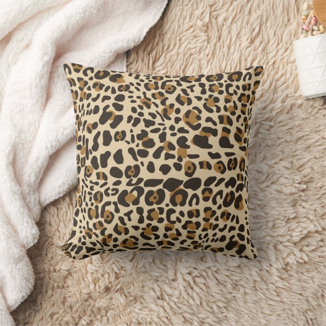 Leopard Jaguar Animal Print Pattern Kussen (Deken)