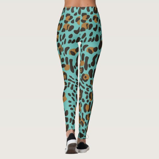 Leopard Jaguar Animal Print Pattern Leggings (Achterkant)