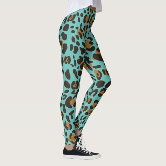 Leopard Jaguar Animal Print Pattern Leggings (Rechts)