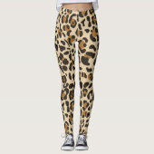 Leopard Jaguar Animal Print Pattern Leggings (Voorkant)