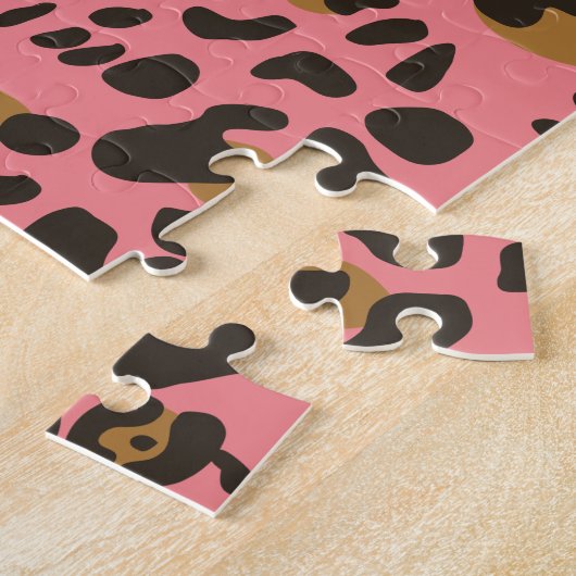 Leopard Jaguar Animal Print Pattern Legpuzzel (Zijkant)