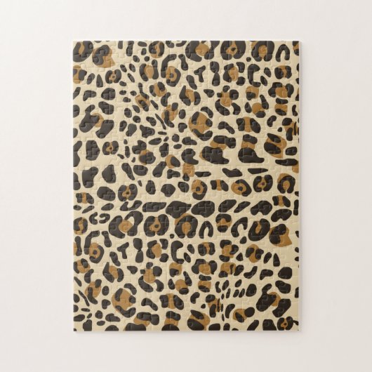 Leopard Jaguar Animal Print Pattern Legpuzzel (Verticaal)