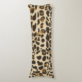 Leopard Jaguar Animal Print Pattern Lichaamskussen (Voorkant Verticaal)