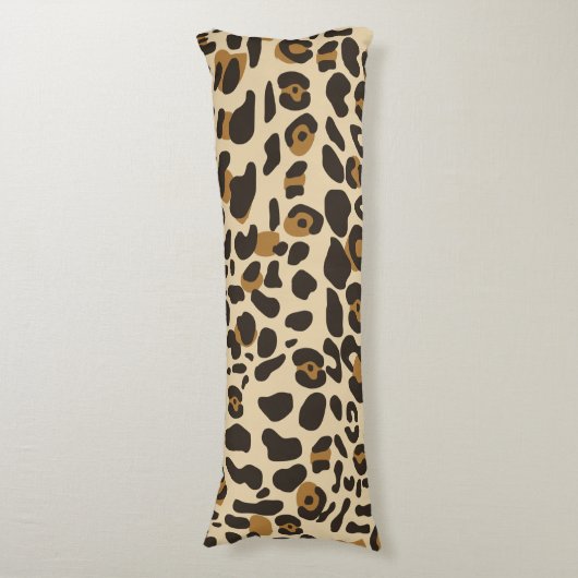 Leopard Jaguar Animal Print Pattern Lichaamskussen (Voorkant Verticaal)