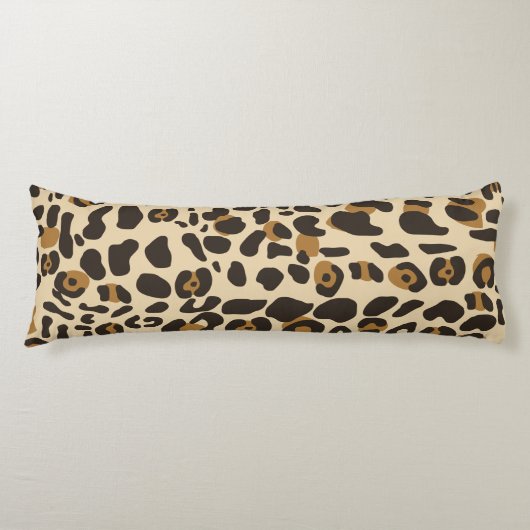 Leopard Jaguar Animal Print Pattern Lichaamskussen (Voorkant)