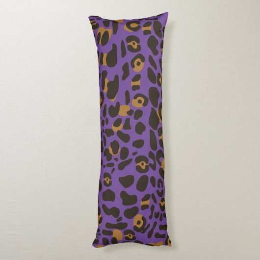 Leopard Jaguar Animal Print Pattern Lichaamskussen (Achterkant (Verticaal))