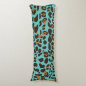 Leopard Jaguar Animal Print Pattern Lichaamskussen (Voorkant Verticaal)
