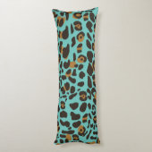 Leopard Jaguar Animal Print Pattern Lichaamskussen (Achterkant (Verticaal))
