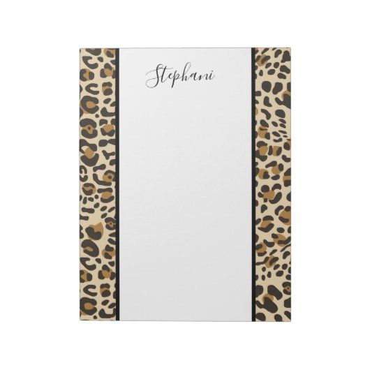 Leopard Jaguar Animal Print Pattern Notitieblok (Linkerzijde)