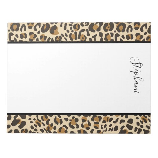 Leopard Jaguar Animal Print Pattern Notitieblok (Voorkant)