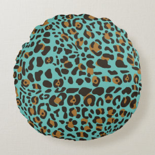 Leopard Jaguar Animal Print Pattern Rond Kussen