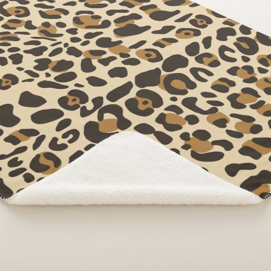 Leopard Jaguar Animal Print Pattern Sherpa Deken (3/4)