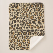 Leopard Jaguar Animal Print Pattern Sherpa Deken (Voorkant)