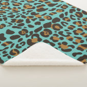 Leopard Jaguar Animal Print Pattern Sherpa Deken (3/4)