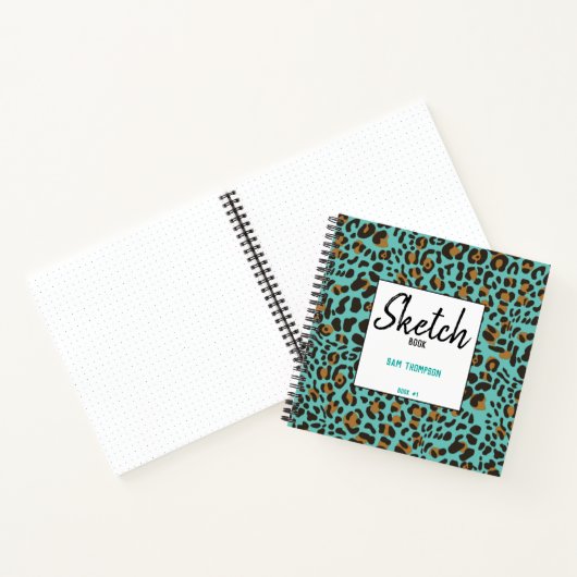 Leopard Jaguar Animal Print Pattern Sketch Notitieboek (Binnen)