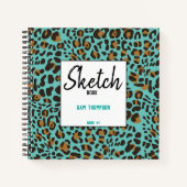 Leopard Jaguar Animal Print Pattern Sketch Notitieboek (Voorkant)