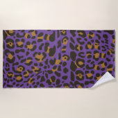 Leopard Jaguar Animal Print Pattern Strandlaken (Voorkant)