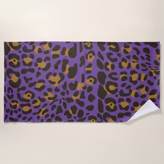 Leopard Jaguar Animal Print Pattern Strandlaken (Voorkant)