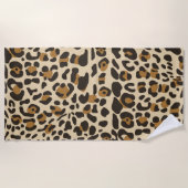 Leopard Jaguar Animal Print Pattern Strandlaken (Voorkant)