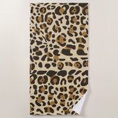 Leopard Jaguar Animal Print Pattern Strandlaken (Voorkant)