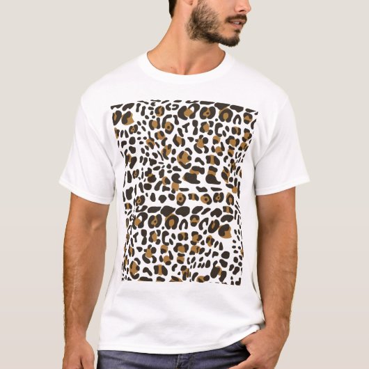 Leopard Jaguar Animal Print Pattern T-shirt (Voorkant)