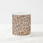 Leopard Jaguar Cat Brown Bont Pattern-24609 Koffie Matglas Koffiemok (Center)