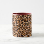 Leopard Jaguar Cat Brown Bont Pattern-24609 Koffie Mok (Midden)