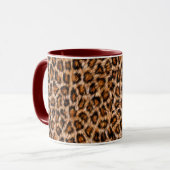 Leopard Jaguar Cat Brown Bont Pattern-24609 Koffie Mok (Voorkant links)