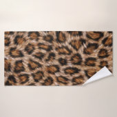 Leopard Jaguar Cat Brown bontpatroon-24609 Badhanddoek (Badhanddoek)