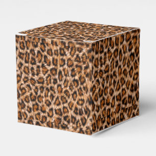 Leopard Jaguar Cat Brown bontpatroon-24609 Bedankdoosjes