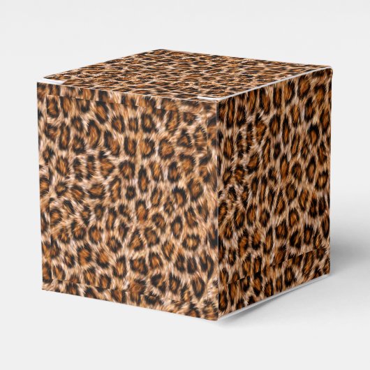 Leopard Jaguar Cat Brown bontpatroon-24609 Bedankdoosjes (Voorkant Zijde)
