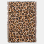 Leopard Jaguar Cat Brown bontpatroon-24609 Deken (Voorkant Verticaal)