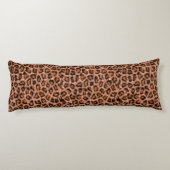 Leopard Jaguar Cat Brown bontpatroon-24609 Lichaamskussen (Achterkant)