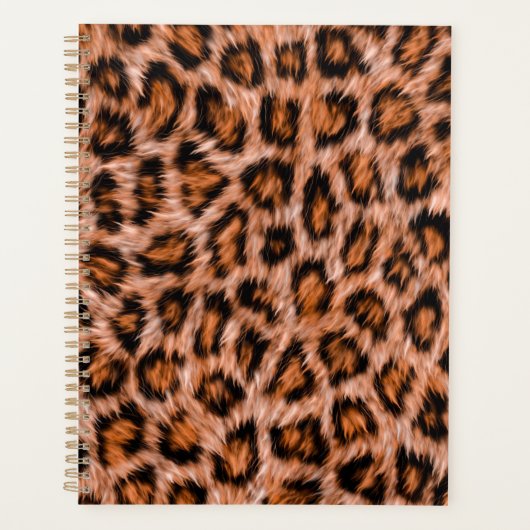 Leopard Jaguar Cat Brown bontpatroon-24609 Planner (Voorkant)