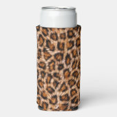 Leopard Jaguar Cat Brown bontpatroon-24609 Seltzer Blikjeskoeler (Seltzer Voorkant)