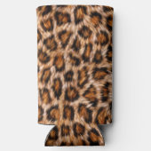 Leopard Jaguar Cat Brown bontpatroon-24609 Seltzer Blikjeskoeler (Achterkant)