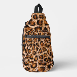 Leopard Jaguar Cat Brown bontpatroon-24609 Sling Bag