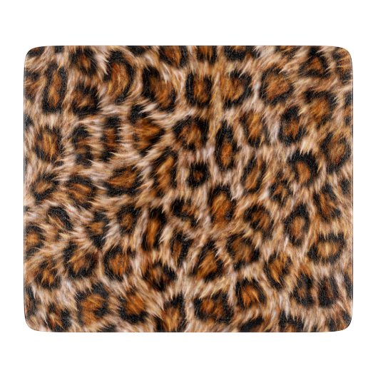 Leopard Jaguar Cat Brown bontpatroon-24609 Snijplank (Voorkant)