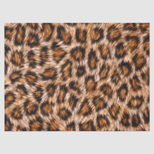Leopard Jaguar Cat Brown bontpatroon-24609 Tissuepapier (Voorkant)